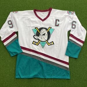 Vintage Mighty Ducks of Anaheim Charlie Conway #96 NHL Ice Hockey Jersey Sz XL